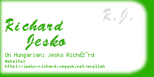 richard jesko business card